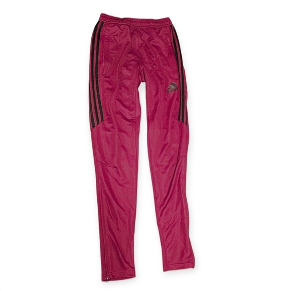 Adidas Climacool Women's XS Maroon Black Athletic Jogger 3-Stripe Zip Ankle - Picture 8 of 14